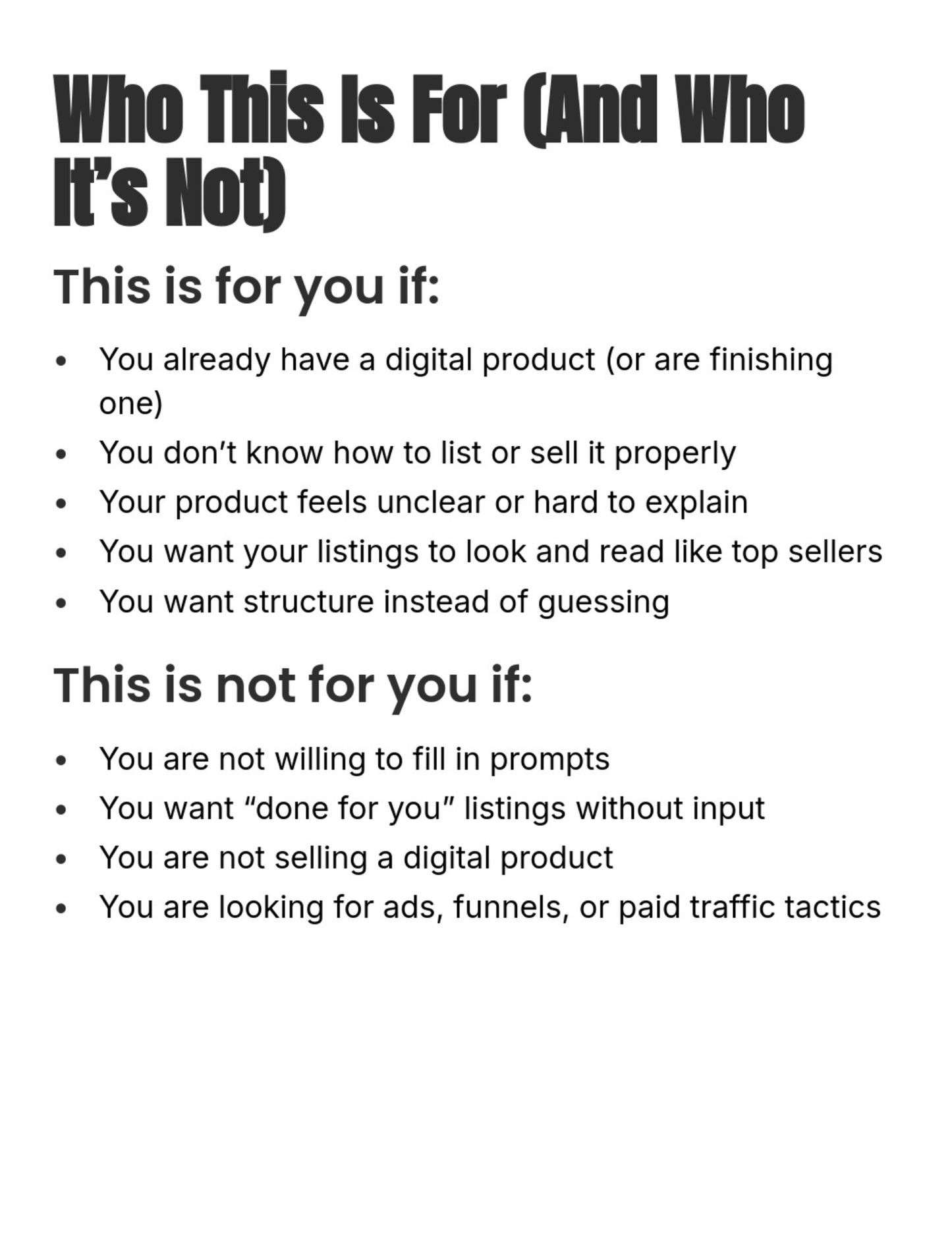 Don’t Know How to Sell Your Digital Product? AI Prompts to Create Listings, Pages, and Offers Like Top Sellers (PDF)