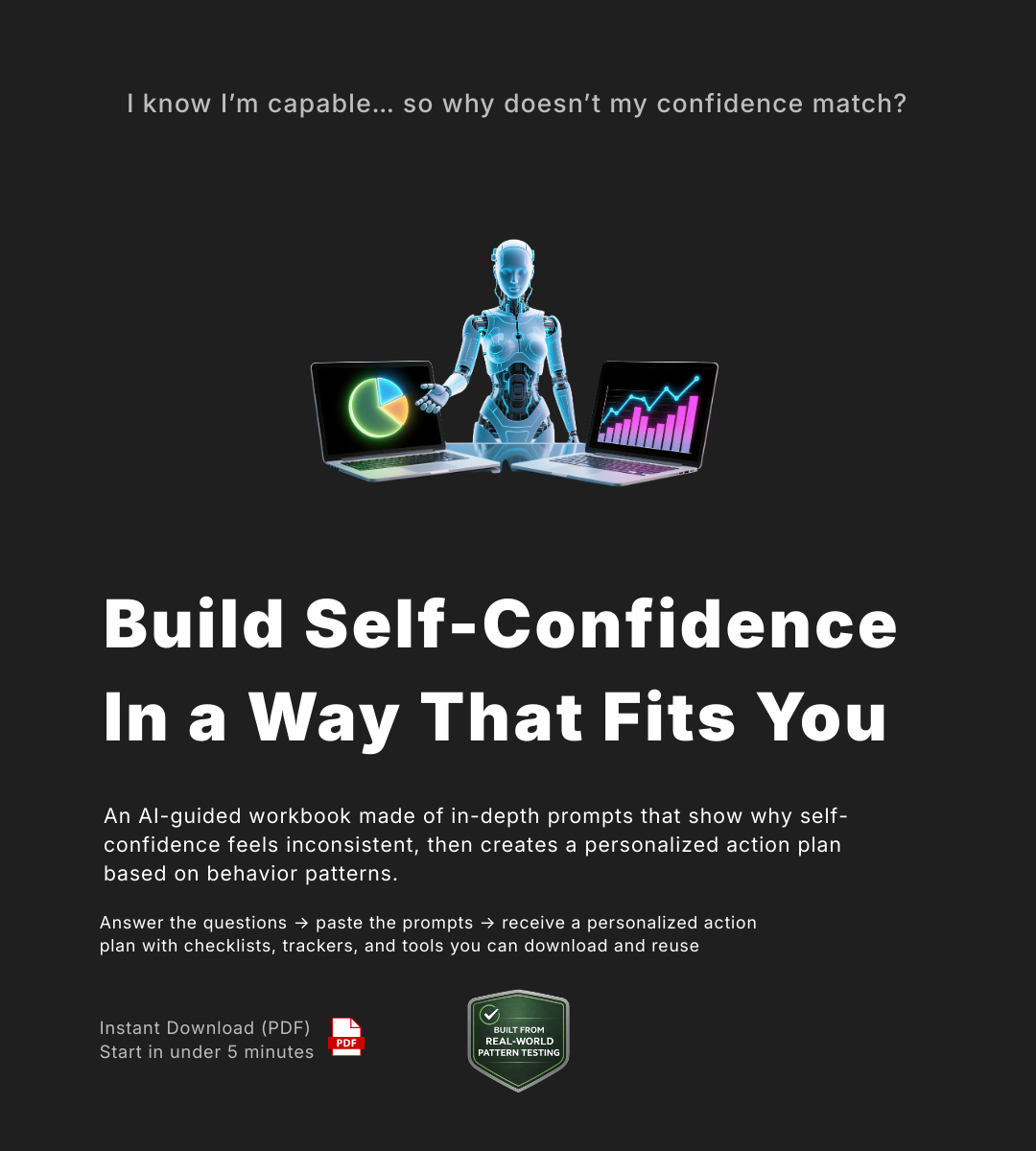 AI-Guided Self-Confidence Workbook - Build confidence you can actually rely on